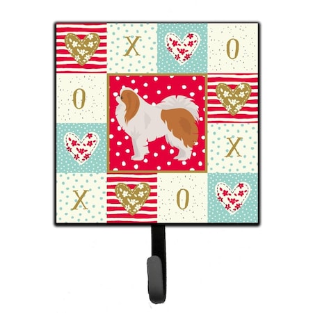 Carolines Treasures 4.25 x 1 x 7 in. Japanese Chin No.1 Love Leash or Key Holder CK5848SH4